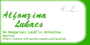 alfonzina lukacs business card